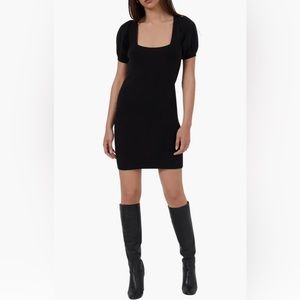 French Connection Puff Sleeve Ribbed XS dress